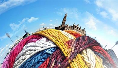 A Good Yarn – Giant ball of wool topped with iconic Bradford buildings.