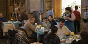 People sitting at a cafe