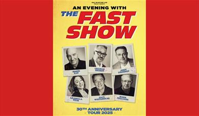 A poster advertising the show depicting the stars of the show