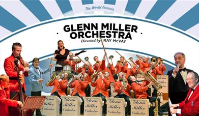 A picture of the Glenn Miller Orchestra and band leader Ray McVay