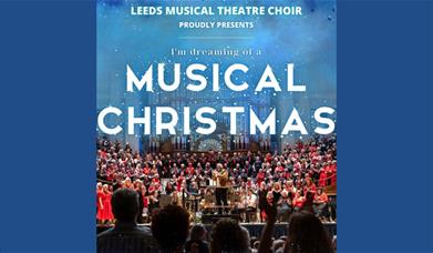 A poster advertising the concert, showing the Leeds Musical Theatre Choir on stage