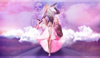 Tribute artist Katy Ellis as Taylor Swift in a montage of images