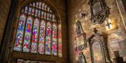 A stained glass window