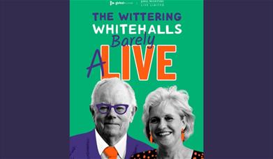 A poster advertising the show, featuring a picture of Michael and Hilary Whitehall